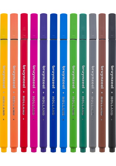 Bruynzeel Fineliners 12'Li Temel Renkler Kalem Seti 60241112