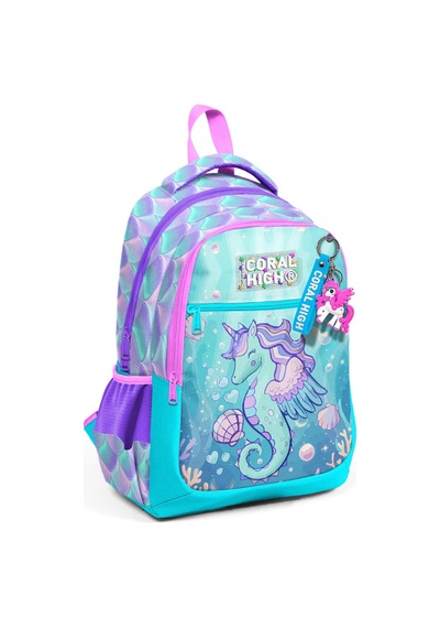 Coral High Kids Unicorn Denizatı Desenli 3 Lü Okul Çanta Seti Set0133256 Açık Mavi - Bej