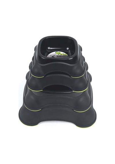 M-pets Eco Double İkili Plastik Kedi Ve Köpek Mama Ve Su Kabı Siyah 2x400 Ml 244-51028.01