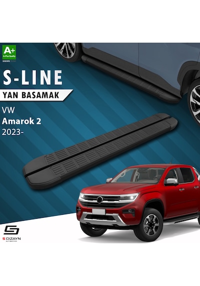 S-dizayn Vw Amarok 2 S-line Siyah Yan Basamak 203 Cm 2023 Üzeri A+ Kalite