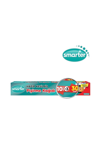 Smarter Hazır Kesilmiş Yağlı Pişirme Kağıdı 3 x 10 Adet
