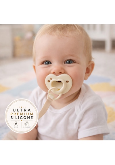 Tgm Baby Ultra Premium Silikon Kalpli Emzik Plus Krem