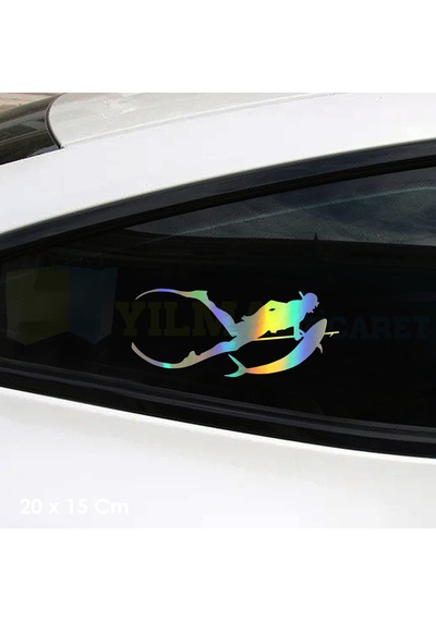 Dalgıç Scuba Diving Hologram Oto Sticker Araba Etiket Yapıştırma