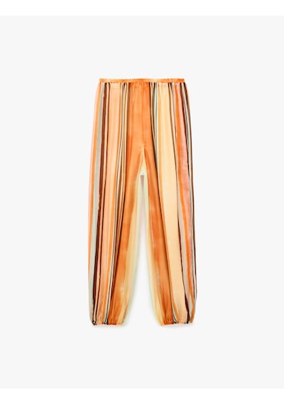 Koton Koton X Şahika Ercümen - Modal Kumaş Çizgili Balon Pantolon Pembe Desenli 6sak40062ew Koton Koton X Şahika Ercümen - Modal Kumaş Çizgili Balon Pantolon Pembe Desenli 6sak40062ew