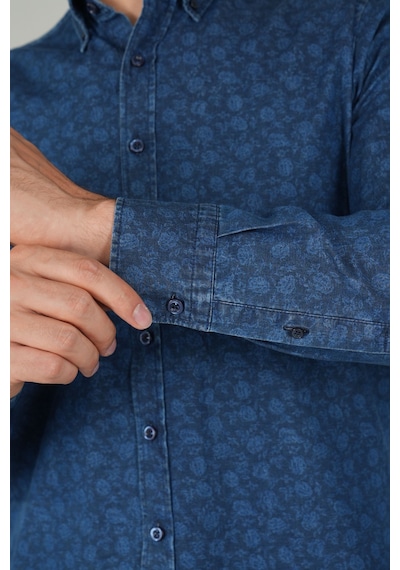 Bisse Uzun Kollu Lacivert Denim Desenli Erkek Gömlek Gmjean252170 D39 Lacivert Bisse Uzun Kollu Lacivert Denim Desenli Erkek Gömlek Gmjean252170 D39 Lacivert