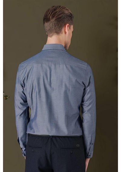 Efor Gk 709 Slim Fit Füme Klasik Gömlek Füme