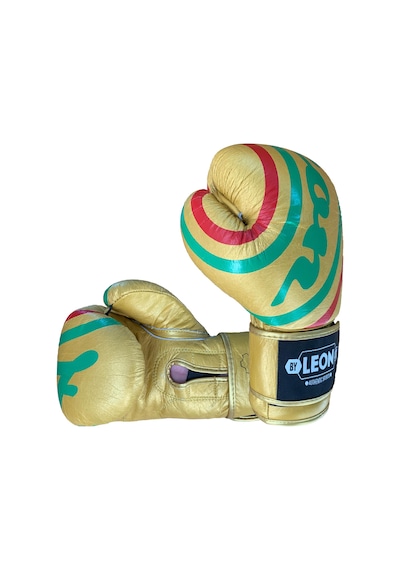 Leon Curved Deri Kick Boks Ve Muay Thai Eldiveni Altın