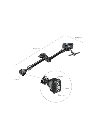 Smallrig 5311 Yengeç Şekilli Kelepçeli Sihirli Kol 11''