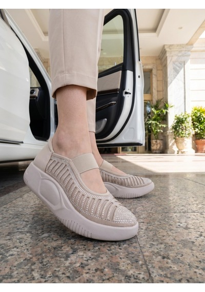 Nesilshoes Nesil Shoes Conf 212 Ten Taşlı Anatomik Kadın Sneakers