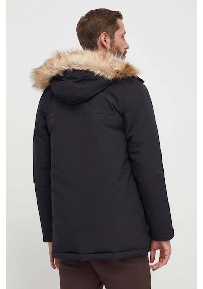 Adidas Paveric Fur Parka Opsiyonel Kürklü Kapüşonlu Regular Fit Uzun Erkek Mont Siyah Siyah