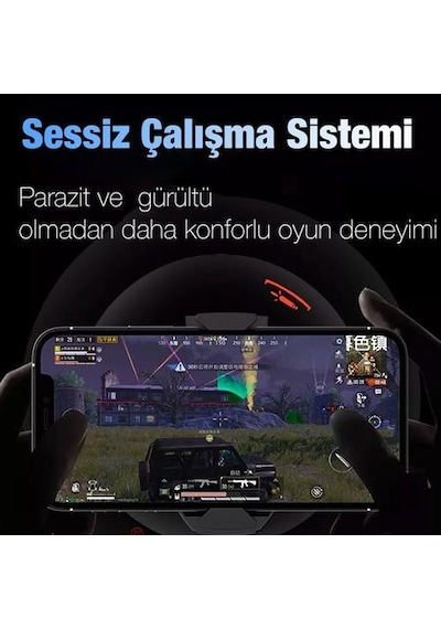 Polham Kasırga Soğutmalı Mavi Işıklı Oyuncular İçin Telefon Soğutma Fanı, Sessiz Soğutucu Radyatör