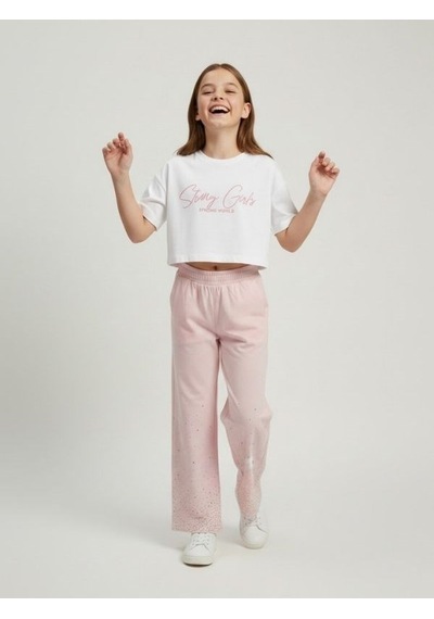Zekids Kız Çocuk Baskılı Basic T-shirt-17294 Beyaz Zekids Kız Çocuk Baskılı Basic T-shirt-17294 Beyaz