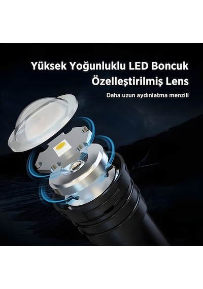 Philips Sfl1403 400 Lümen 5w Led El Feneri Teleskopik Zoom Sos Modlu Şarj Edilebilir Uzun Menzilli Flashlight