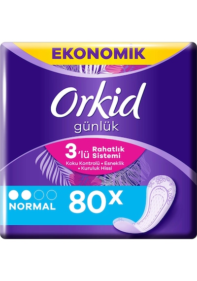 Orkid Ekonomik Normal Günlük Ped 80'li