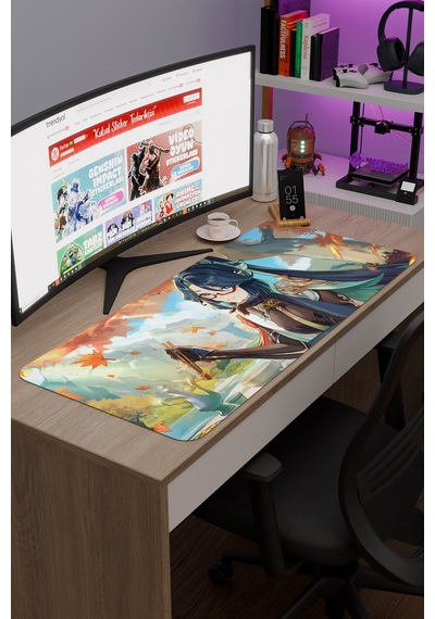 Xianyun Genshin Impact Anime Gacha V5 - 90x40 Xxl Gaming Mouse Pad Fare Altlığı