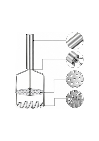 Yaylı 2in1 Patates Ezici Bx40 Ahşap - Şeffaf