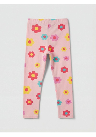 LC Waikiki Lcw Kids Pembe Çiçek Baskılı Kız Çocuk Tayt Pınk Prınted