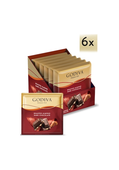 Godiva Bitter Bademli Kare Çikolata 6 x 60 G