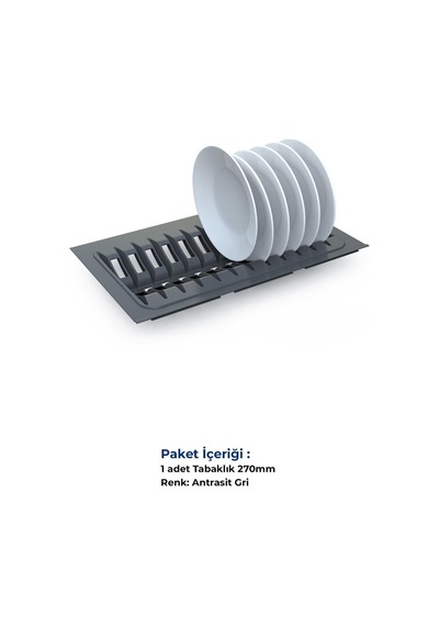 Çekmece Içi Tabaklık 27cmx48cm, Antresit 3cm En Ve 6 Cm Boydan Kesilebilir Belirtilmemiş