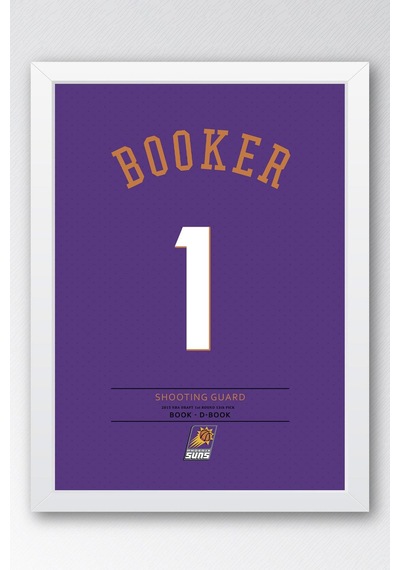 Devin Booker Forma Çerçeveli Tablo - Nba Phoenix Suns Jersey