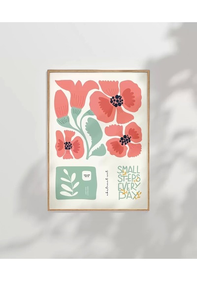 Çerçevesiz Poster Adım Adım Çiçeklenme