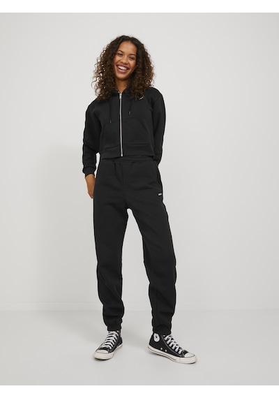 Jack & Jones Kadın Logolu Sweat Pantolon - Abbie Black Siyah