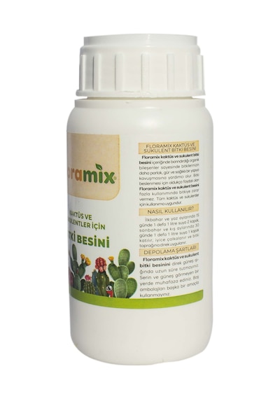 Floramix Kaktüs Ve Sukulentler İçin Solucan Gübreli Bitki Besini - Vitamini 250 Ml