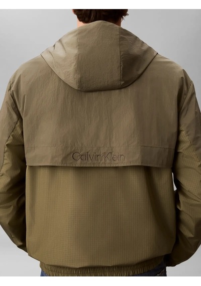 Calvin Klein Ls Ltwt Nylon Mıxed, Ldy Yeşil Erkek Ceket