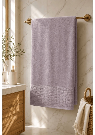 Banyo Havlusu %100 Pamuk 90x150 Cm Linea Collection 650 Gr Mor