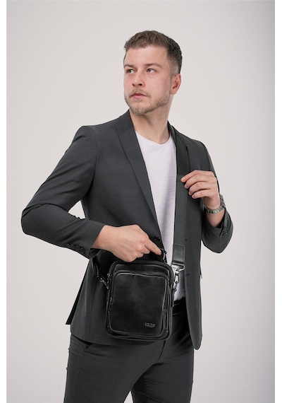 Ççs 31592 Hakiki Deri Askılı Çanta Siyah