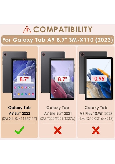 Samsung Galaxy Tab A9 8.7 Inç Nano Kırılmaz Ekran Koruyucu Şeffaf Cam Tam Uyumlu Sm-x110