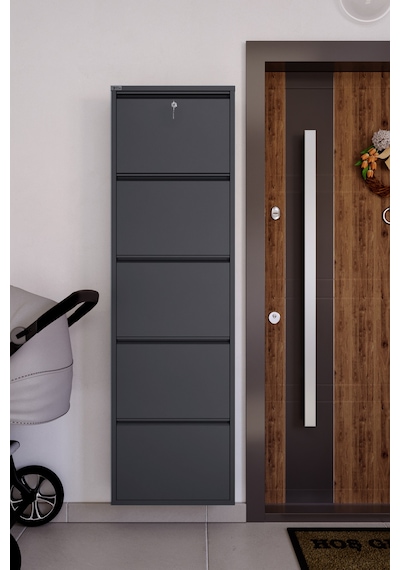 Ceha Kilitli 5'li Metal Ayakkabılık - Antrasit K.AYK-5 /AB7024/KL Ceha Kilitli 5'li Metal Ayakkabılık - Antrasit K.AYK-5 /AB7024/KL