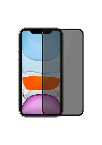 Apple İphone Uyumlu 11 6.1&apos &apos Privacy 5d Gizlilik Filtreli Cam Ekran Koruyucu Siyah
