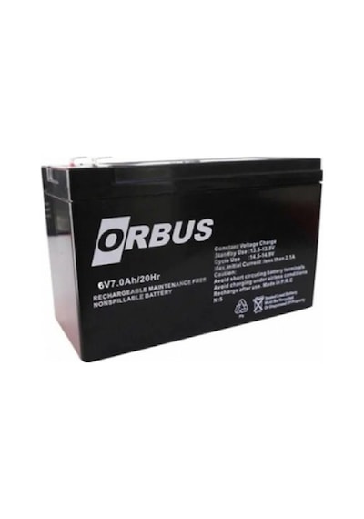 Orbus 6v 7ah Bakımsız Tip Kuru Akü