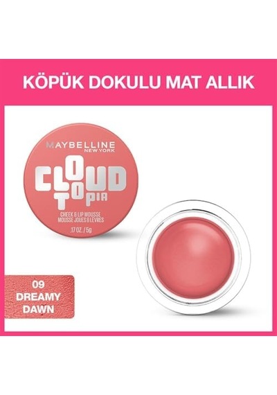 New York Cloudtopia Köpük Dokulu Mat Allık 09 Dreamy Dawn 0