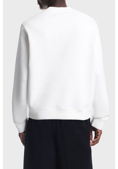Emporio Armani Pamuklu Yuvarlak Yaka Sweat Erkek Sweat Em007315 Af10013 U0003 Beyaz
