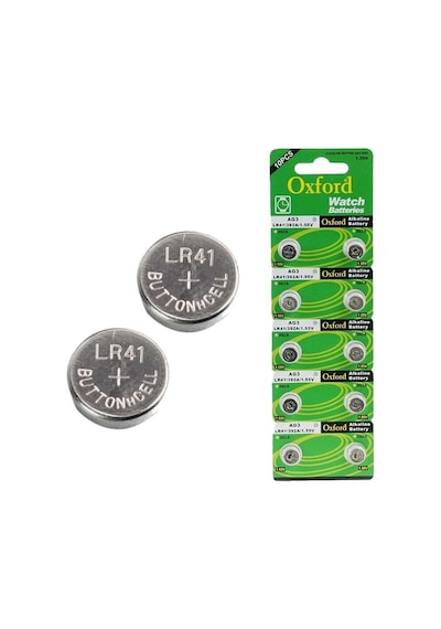 Oxford Ag3 Lr41/ 392A /1.5V Alkalin Saat Pili Pakette 10 Adet Pil