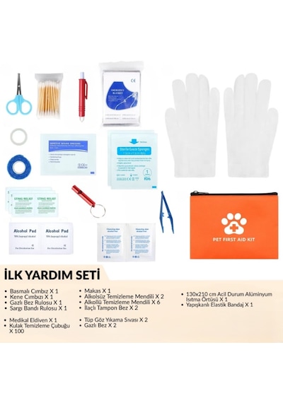 Evcil Hayvan İlk Yardım Seti Çantası Çok Renkli
