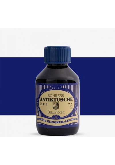 Rohrer &klingner Antik Mürekkep 28-modern Sanatçılar İçin Profesyonel Mürekkep 100ml 410-blauviolett Çok Renkli