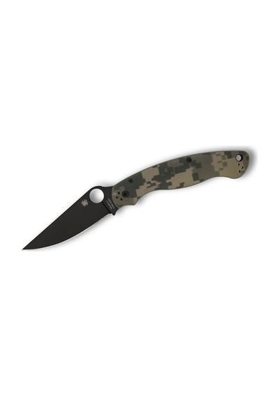 Spyderco Military 2 Camo G-10 Black Blade Plainedge Kamp Çakı Kamuflaj