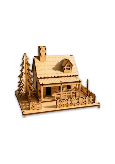 Ahşap Minyatür Ev Maketi Kendin Yap Dıy Dekoratif Kit - 3d Puzzle