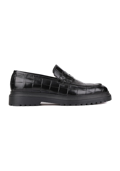 Shoetyle - Siyah Croco Deri Eva Taban Erkek Klasik Ayakkabı 250-2371-820-siyah