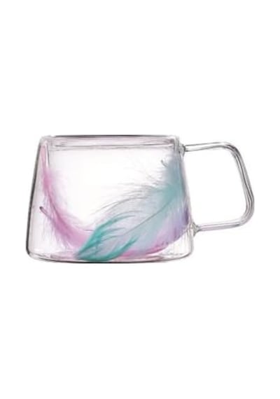 Perotti Double Feather Çift Cidarlı Kupa 200 Ml Açık Beyaz