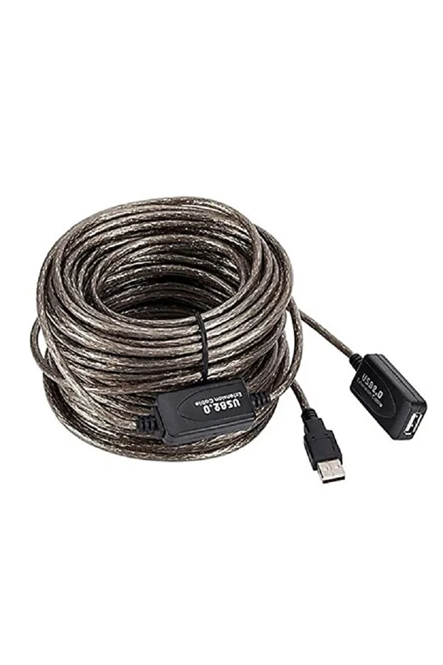 15 Metre 15mt Usb Aktif Erkek/dişi High Speed Kablo Chipli Model Ara Usb Uzatma Kablosu Güçlendirilmiş Extension Kablo