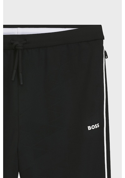 Boss Jakarlı Relaxed Fit Lastikli Paça Pantolon Erkek Pantolon 50566815 001 Siyah