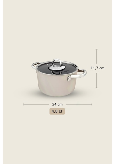 Esperanza Titanyum Tencere 24 Cm Krem