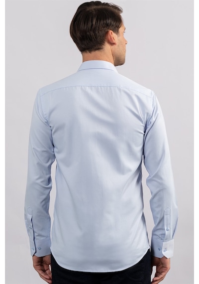 Tudors Modern Slim Fit Düz Erkek Mavi Gömlek-23974-mavi Mavi