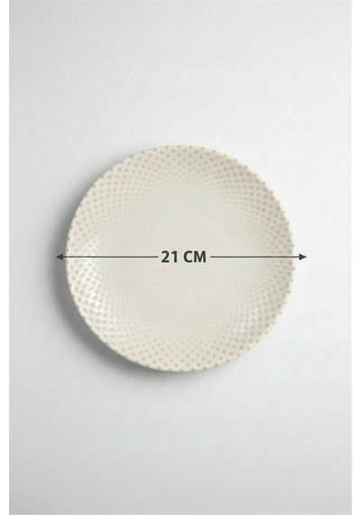 12'li Valencia Servis Tabak 21cm Dijital Punto Rinart Krem