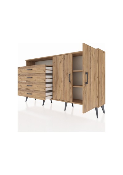 Arges Konsol 3 Raflı 4 Çekmeceli 2 Kapaklı 176x30x99 Çam-çam Atlas Çam/atlas Çam - Atlas Çam Arges Konsol 3 Raflı 4 Çekmeceli 2 Kapaklı 176x30x99 Çam-çam Atlas Çam/atlas Çam - Atlas Çam