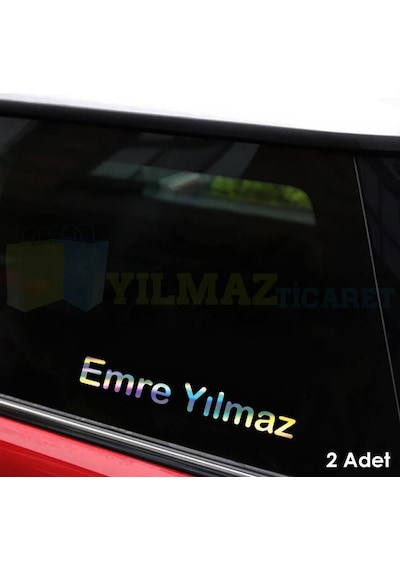 Kişiye Özel İsim Soyisim Hologram Motosiklet Oto Sticker Etiket